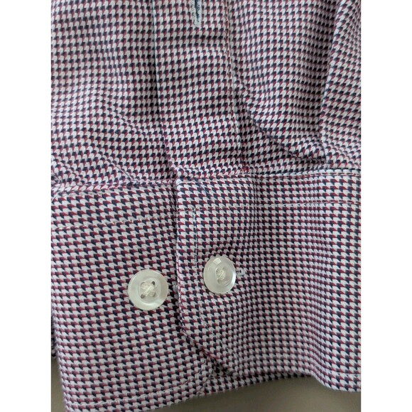 Savoy Taylors Guild Moss Bros Men's Dress Shirt Size 17 Geometric Print Office - Picture 11 of 12